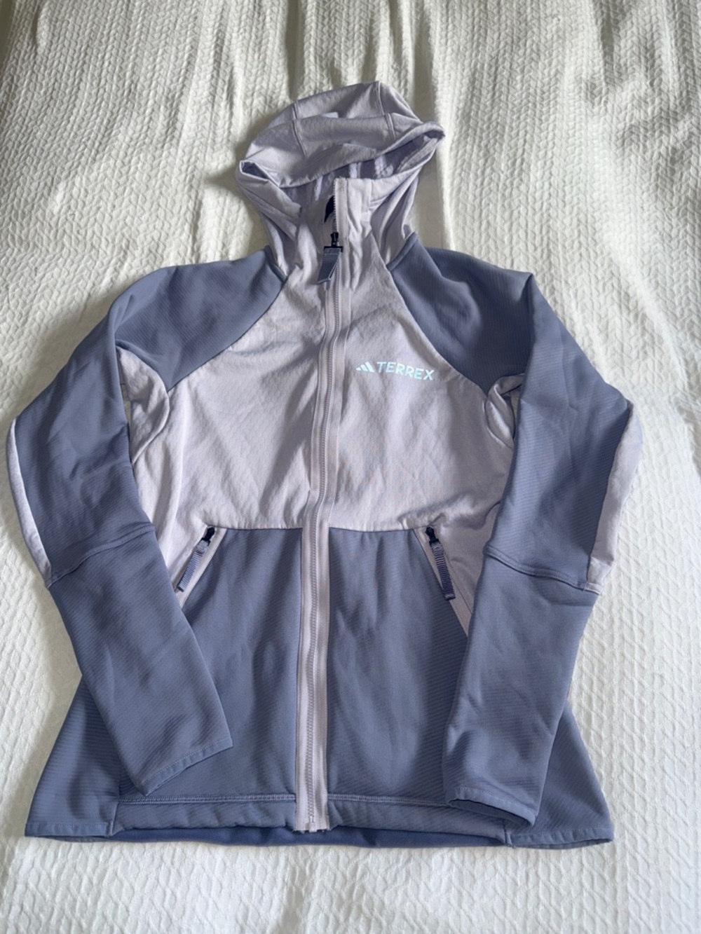 Adidas Women's Hooded running outdoor Jacket in Light Lavender and light purple